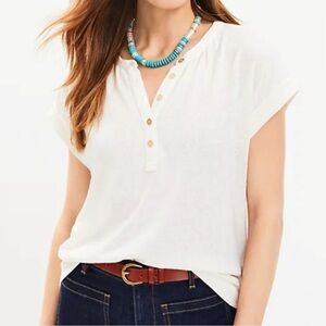 LOFT Dolman Henley Top - Medium